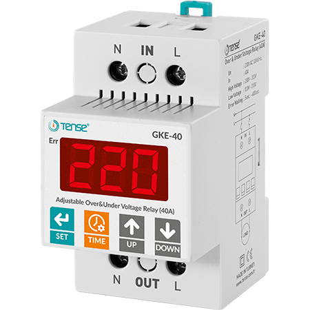 جهاز حماية صعود و هبوط الفولتية - Digitally Adjustable Over and Under Single-Phase Voltage Control Relay (40A) GKE-40