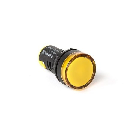 لمبة إشارة أصفر قطر 22 ملم 220 فولت  - LED Indicator Yellow 220 v ac diameter 22 mm