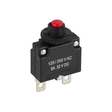 أوفرلود للتيار الثاب  5 أمبير Overload Overcurrent Protector 125VAC/250VAC 32VDC Circuit Breaker Overload Protector Switch Fuse MR1(5A)  - DC